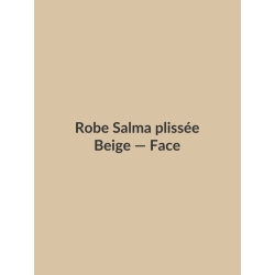 Robe Salma plissée — Beige, vue face