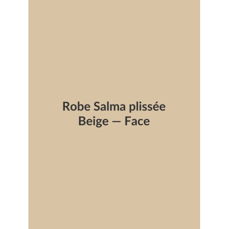Robe Salma plissée — Beige, vue face