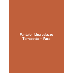 Pantalon Lina palazzo — Terracotta, vue face