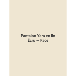 Pantalon Yara en lin — Écru, vue face