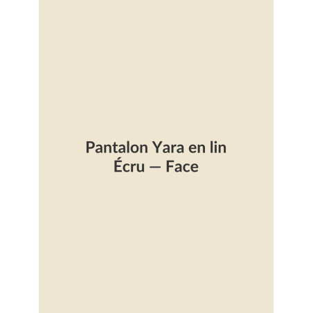 Pantalon Yara en lin — Écru, vue face