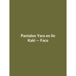 Pantalon Yara en lin — Kaki, vue face