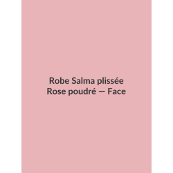 Robe Salma plissée — Rose poudré, vue face