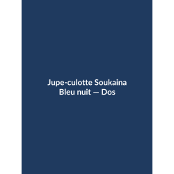 Jupe-culotte Soukaina — Bleu nuit, vue dos
