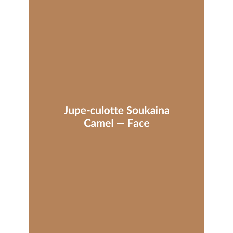Jupe-culotte Soukaina — Camel, vue face