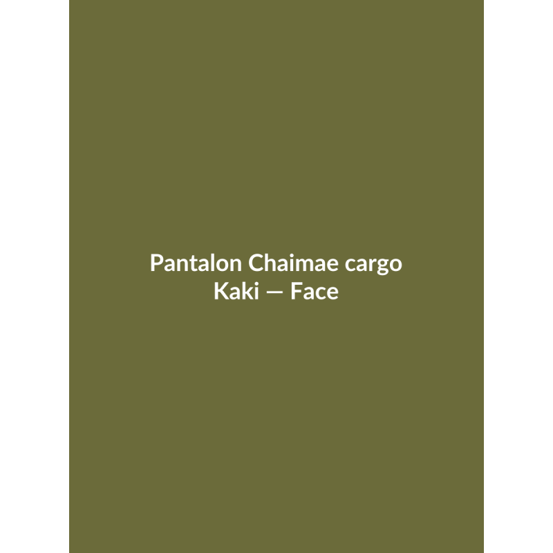Pantalon Chaimae cargo — Kaki, vue face