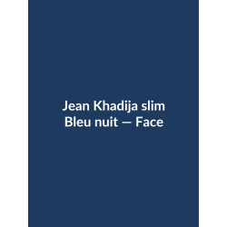 Jean Khadija slim — Bleu nuit, vue face
