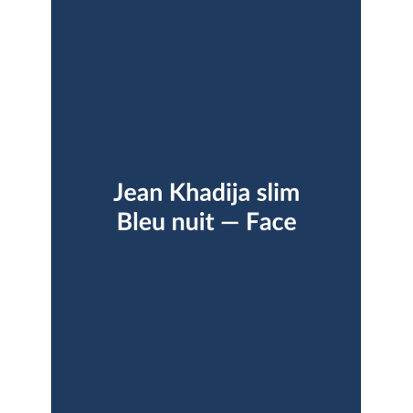 Jean Khadija slim — Bleu nuit, vue face