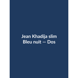 Jean Khadija slim — Bleu nuit, vue dos