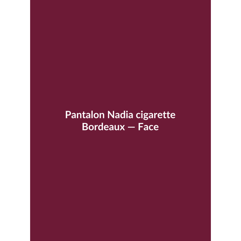 Pantalon Nadia cigarette — Bordeaux, vue face