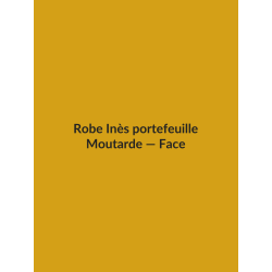 Robe Inès portefeuille — Moutarde, vue face