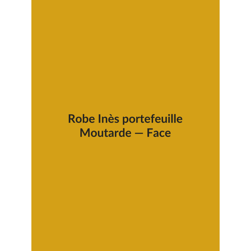 Robe Inès portefeuille — Moutarde, vue face