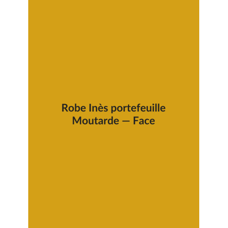 Robe Inès portefeuille — Moutarde, vue face