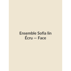 Ensemble Sofia lin — Écru, vue face