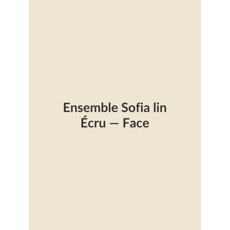 Ensemble Sofia lin — Écru, vue face