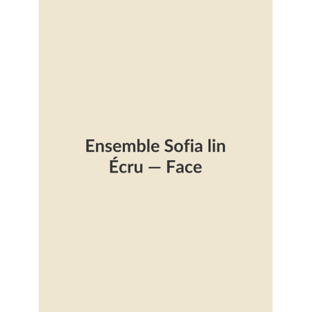 Ensemble Sofia lin — Écru, vue face