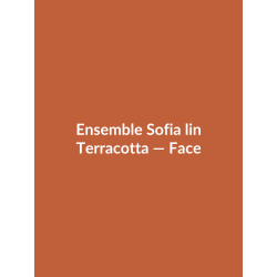 Ensemble Sofia lin — Terracotta, vue face