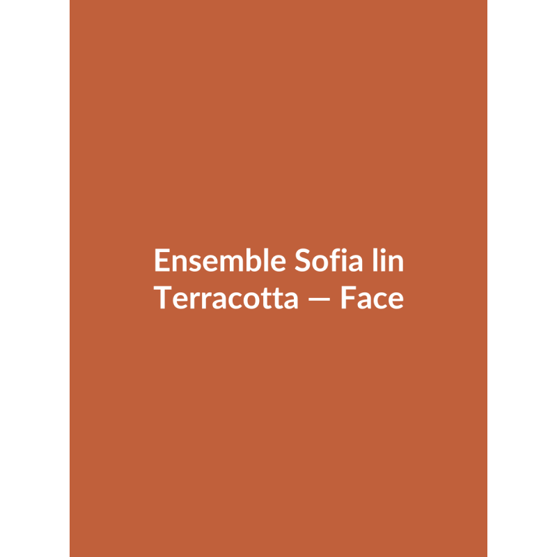 Ensemble Sofia lin — Terracotta, vue face
