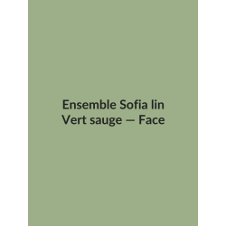 Ensemble Sofia lin — Vert sauge, vue face