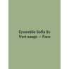 Ensemble Sofia lin — Vert sauge, vue face