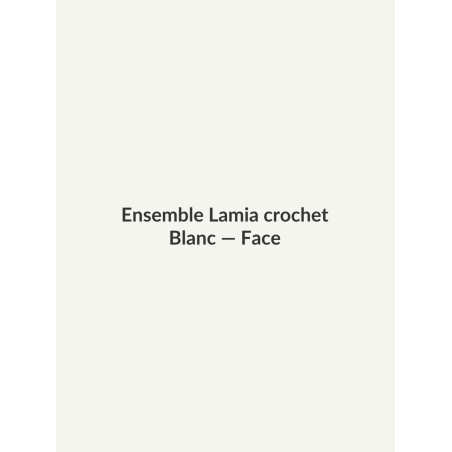 Ensemble Lamia crochet — Blanc, vue face