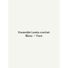 Ensemble Lamia crochet — Blanc, vue face