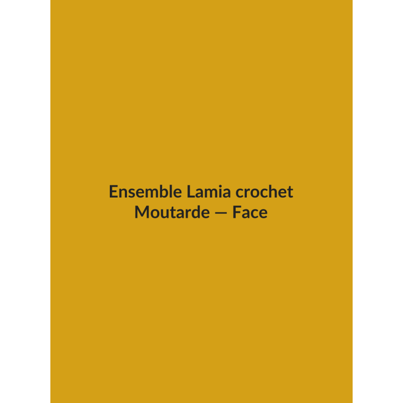 Ensemble Lamia crochet — Moutarde, vue face
