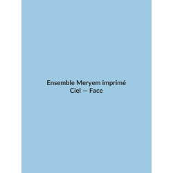 Ensemble Meryem imprimé — Ciel, vue face