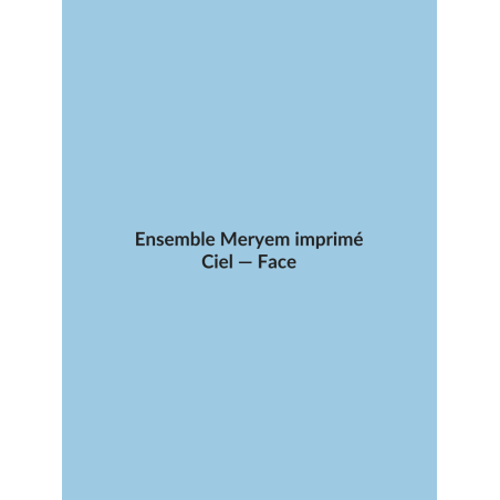 Ensemble Meryem imprimé — Ciel, vue face