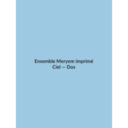 Ensemble Meryem imprimé — Ciel, vue dos