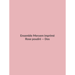 Ensemble Meryem imprimé — Rose poudré, vue dos