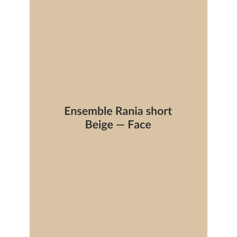 Ensemble Rania short — Beige, vue face