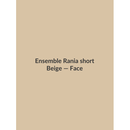 Ensemble Rania short — Beige, vue face
