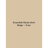 Ensemble Rania short — Beige, vue face