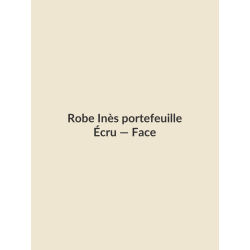 Robe Inès portefeuille — Écru, vue face