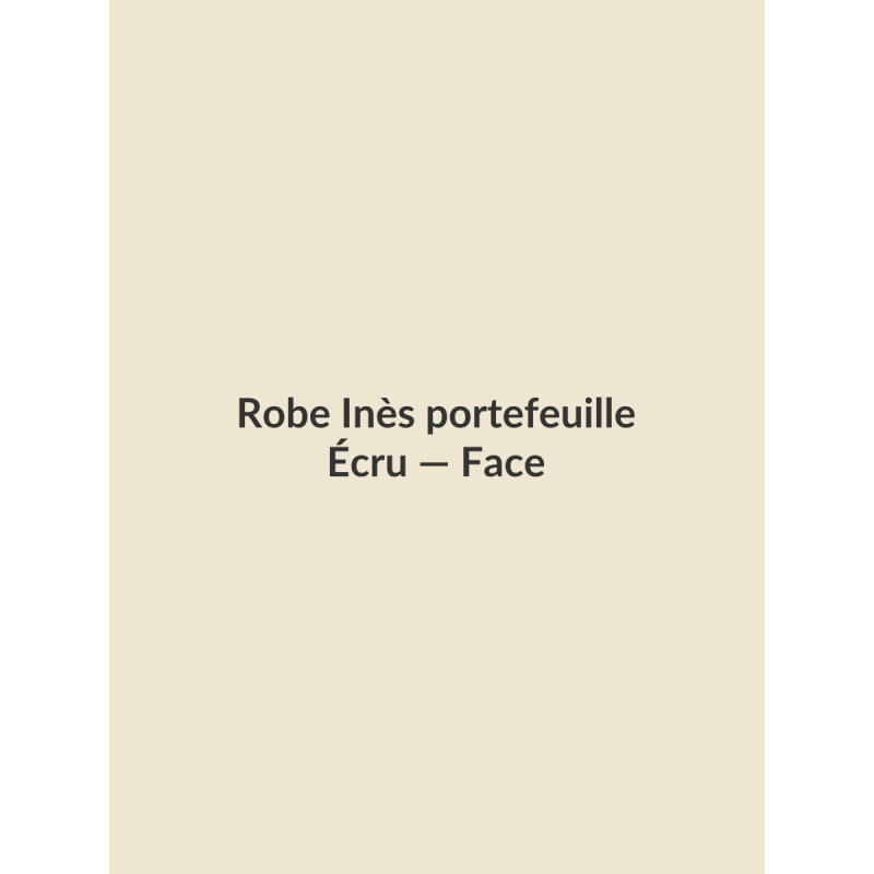 Robe Inès portefeuille — Écru, vue face