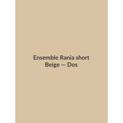 Ensemble Rania short — Beige, vue dos