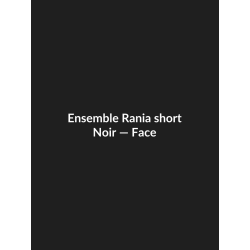 Ensemble Rania short — Noir, vue face