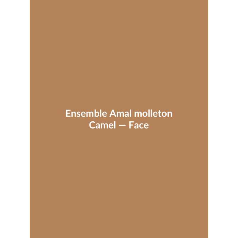 Ensemble Amal molleton — Camel, vue face
