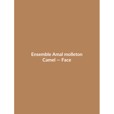 Ensemble Amal molleton — Camel, vue face