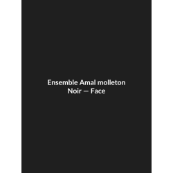Ensemble Amal molleton — Noir, vue face