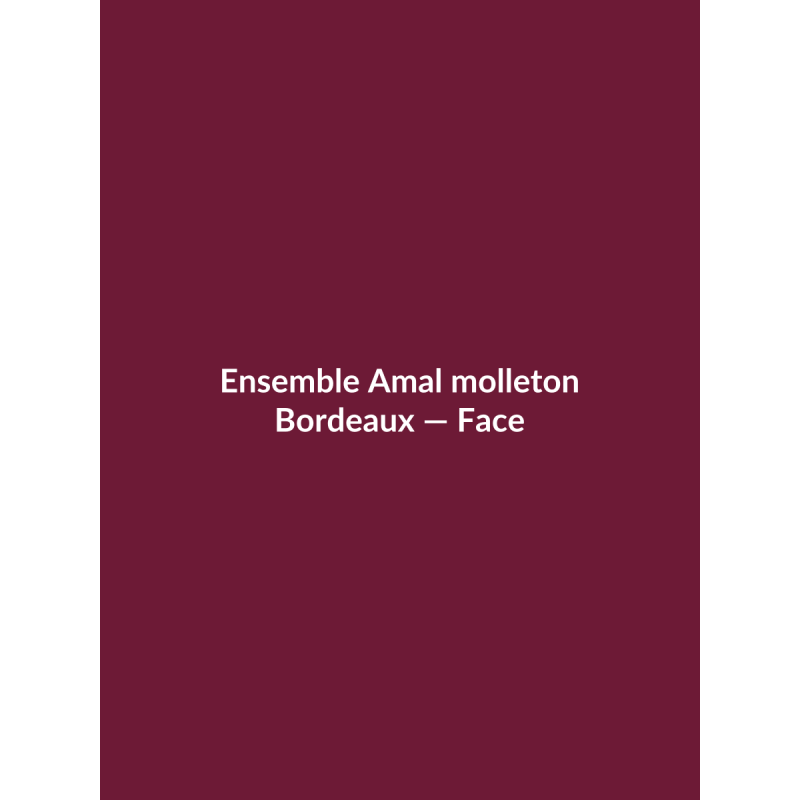 Ensemble Amal molleton — Bordeaux, vue face