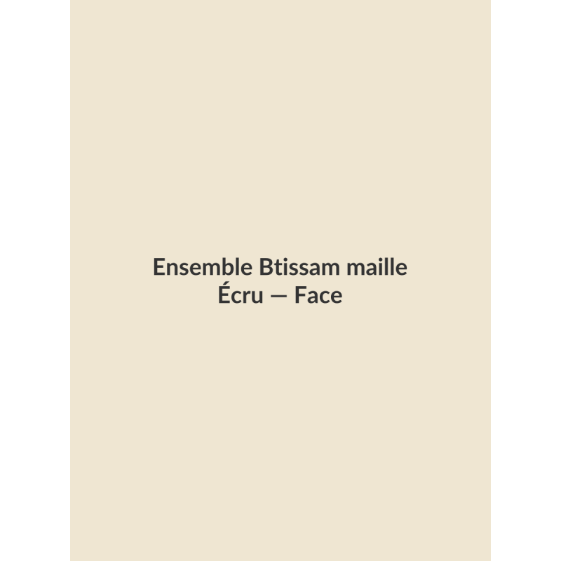 Ensemble Btissam maille — Écru, vue face