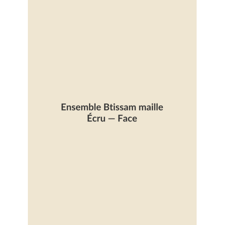 Ensemble Btissam maille — Écru, vue face