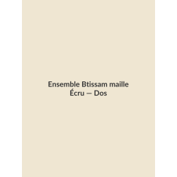 Ensemble Btissam maille — Écru, vue dos