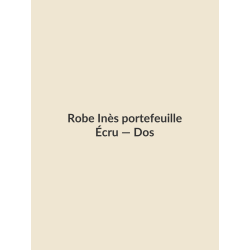 Robe Inès portefeuille — Écru, vue dos
