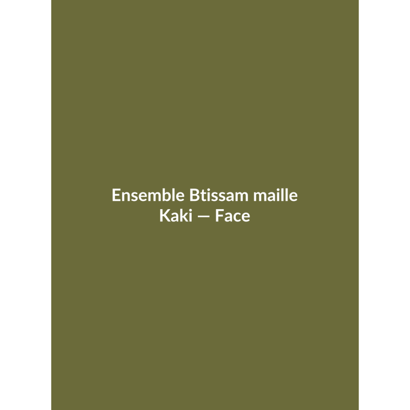 Ensemble Btissam maille — Kaki, vue face