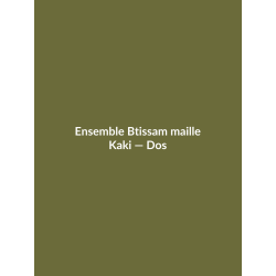 Ensemble Btissam maille — Kaki, vue dos