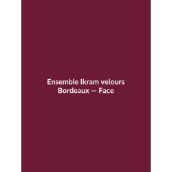 Ensemble Ikram velours — Bordeaux, vue face