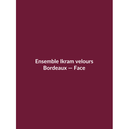 Ensemble Ikram velours — Bordeaux, vue face